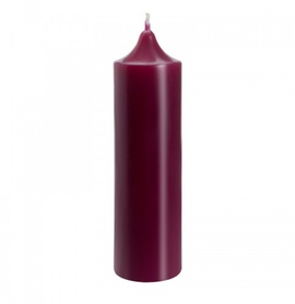 Свеча-колонна 14 см пурпурная