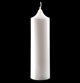 Свеча-колонна 14 см белая