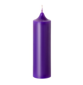 Свеча-колонна 14 см фиолетовая