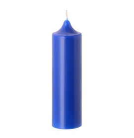 Свеча-колонна 14 см синяя