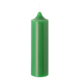 Свеча-колонна 14 см зеленая