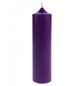 Свеча-колонна 22 см фиолетовая