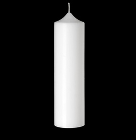 Свеча-колонна 22 см белая