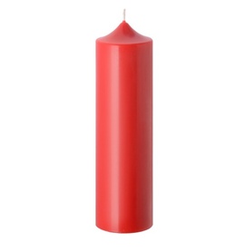 Свеча-колонна 22 см красная