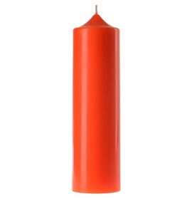 Свеча-колонна 22 см оранжевая