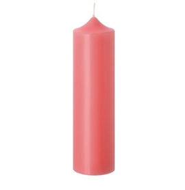 Свеча-колонна 22 см розовая