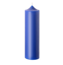 Свеча-колонна 22 см синяя