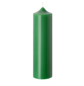Свеча-колонна 22 см зеленая